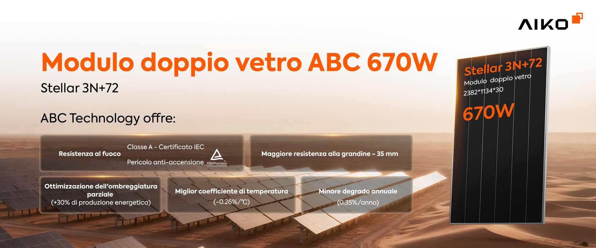 ABC 670W Dual Glass Module